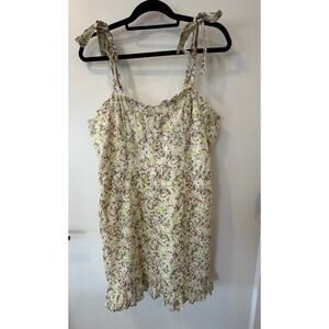 NWT Wild Fable XXL Floral Mini Dress with Tie straps and Ruched back